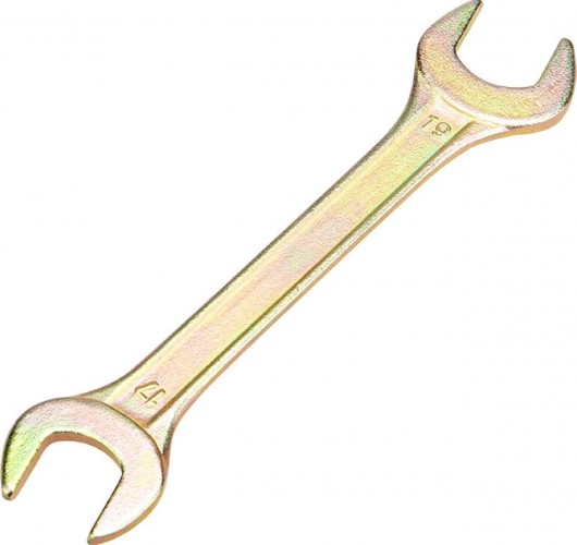 Ключ рожковый REXANT 12-5830-2 17х19 мм, желтый цинк