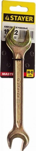 Ключ рожковый STAYER MASTER гаечный 19x22 мм, 27038-19-22 - изображение 2