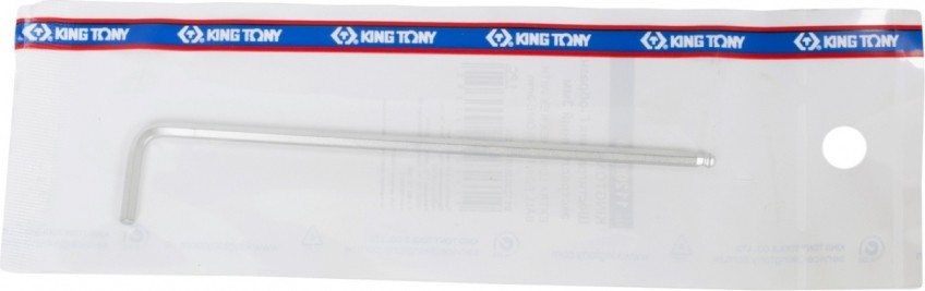 Ключ шестигранный KING TONY L-образный экстрадлинный с шариком 3.00 мм 112003М 112003M - изображение 2