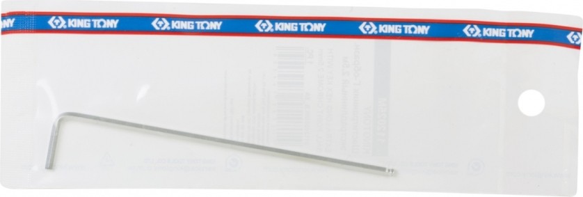 Ключ шестигранный KING TONY L-образный экстрадлинный с шариком 2.50 мм 112025М 112025M - изображение 2