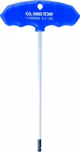 Ключ шестигранный KING TONY 115003MR T-образный 3 мм, 90,0х137,0 мм, с шаровым окончани