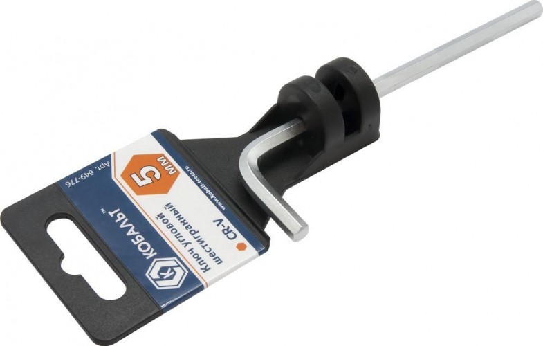 Ключ шестигранный Кобальт 649-776 угловой 5 мм cr-v - изображение 2