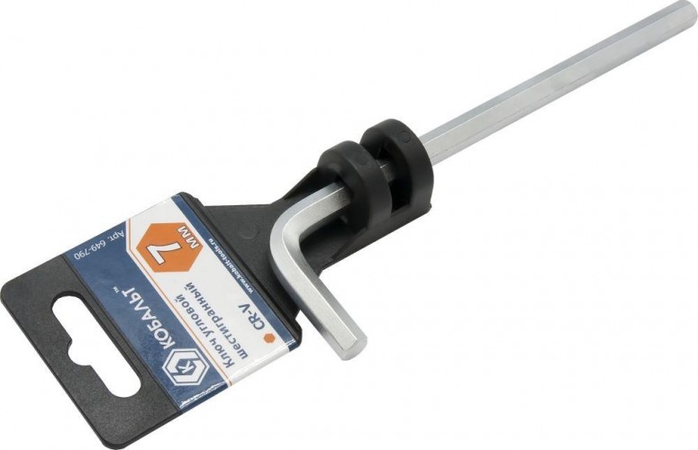 Ключ шестигранный Кобальт 649-790 угловой 7 мм cr-v - изображение 2