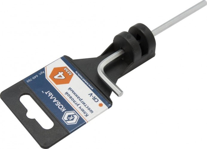 Ключ шестигранный Кобальт 649-769 угловой 4 мм cr-v - изображение 2