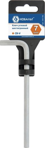 Ключ шестигранный Кобальт 649-790 угловой 7 мм cr-v