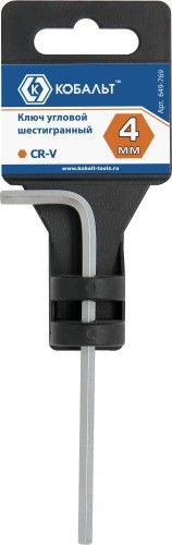 Ключ шестигранный Кобальт 649-769 угловой 4 мм cr-v