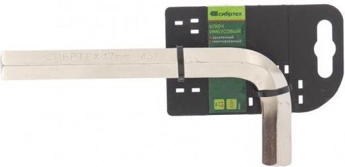 Ключ шестигранный СИБРТЕХ L-образный 17.00 мм 12348 12348