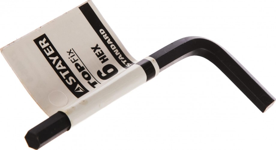 Ключ шестигранный STAYER STANDARD черный, 6мм 27405-6