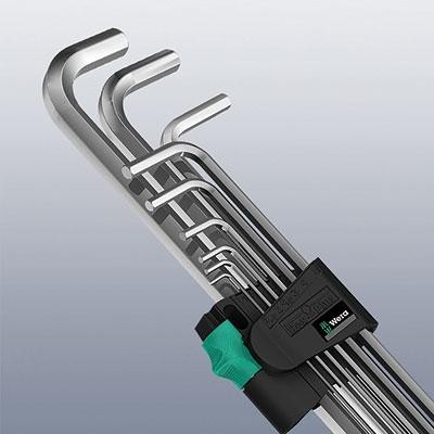 Ключ шестигранный WERA L-образный хромированный со сферической головкой 950 PKL SW 10.0 мм WE-022066 WE-022066 - изображение 3