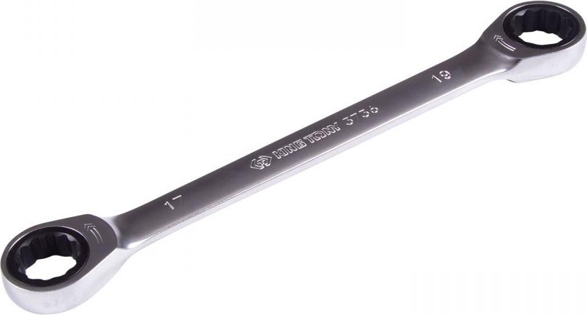 Ключ трещоточный накидной KING TONY 17х19 мм прямой 37361719M