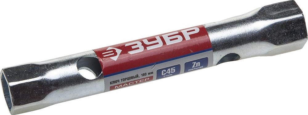 Ключ трубчатый ЗУБР МАСТЕР двухсторонний, прямой, 12х13мм 27162-12-13