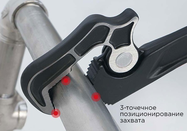 Ключ трубный KING TONY 3616S-08P быстрозажимной, 12-28 мм - изображение 4