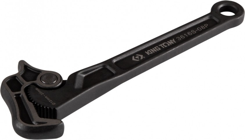 Ключ трубный KING TONY 3616S-08P быстрозажимной, 12-28 мм