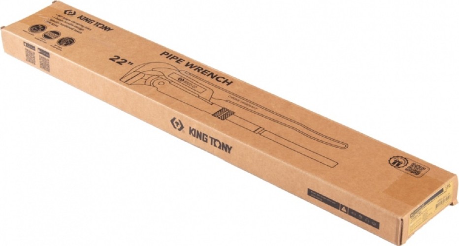 Ключ трубный KING TONY 6522-22 с прямыми губками №3 - изображение 3