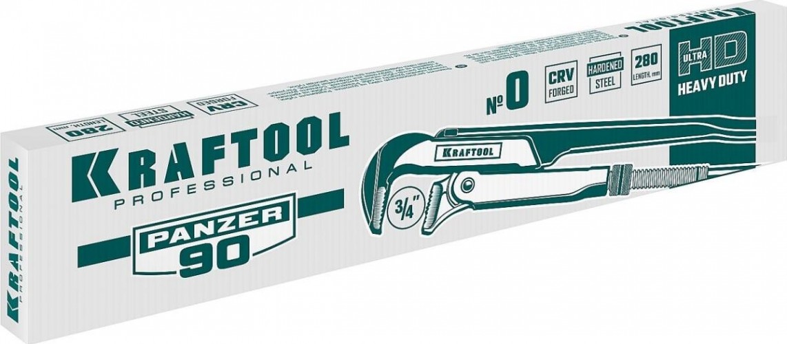 Ключ трубный KRAFTOOL PANZER-90 №0, прямые губки 2734-05_z02 - изображение 3