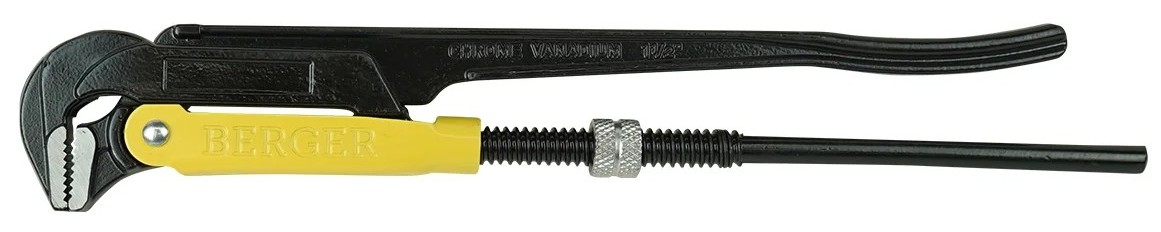 Ключ трубный рычажный BERGER BG4005 №3 550мм, тип L (прямой) 90°, 2"