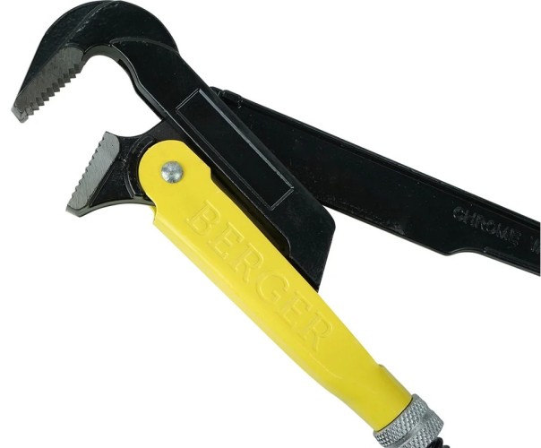 Ключ трубный рычажный BERGER BG4004 №2 420мм, тип L (прямой) 90°, 1,5" - изображение 2