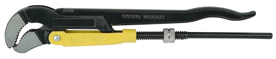 Ключ трубный рычажный BERGER BG4006 №1 330мм, тип S (изогнутые губки), 1"