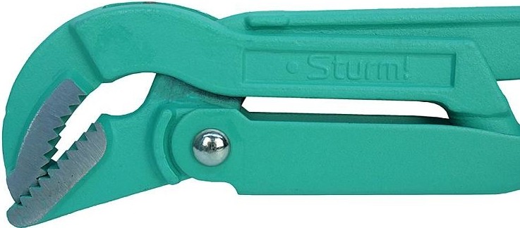 Ключ трубный рычажный Sturm 1045-02-15 цельнокован., губки закал. током - изображение 2