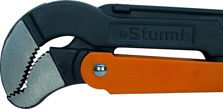Ключ трубный рычажный Sturm 1045-04-P2 цельнокован., губки закал. током - изображение 2