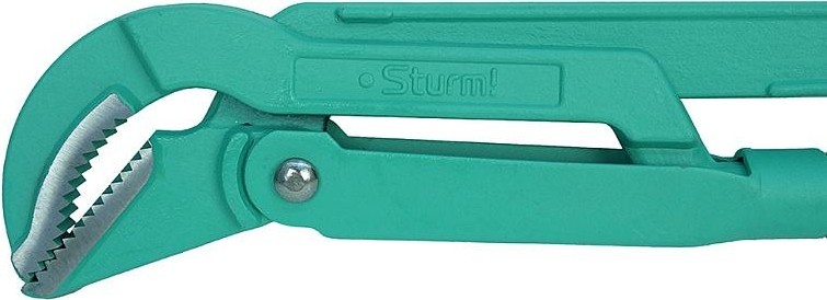 Ключ трубный рычажный Sturm 1045-02-2 цельнокован., губки закал. током - изображение 2