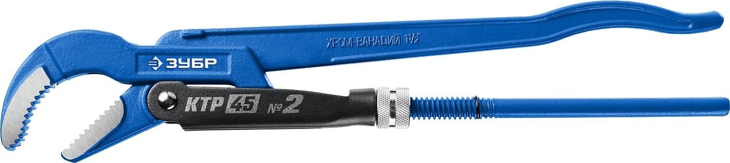 Ключ трубный рычажный ЗУБР ПРОФЕССИОНАЛ ктр-45, №2, изогнутые губки 27337-2_z02