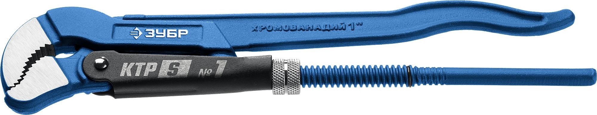 Ключ трубный рычажный ЗУБР ПРОФЕССИОНАЛ ктр-s, №1, изогнутые губки 27336-1_z02