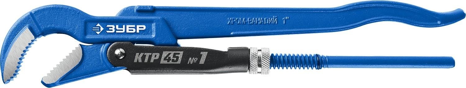 Ключ трубный рычажный ЗУБР ПРОФЕССИОНАЛ ктр-45, №1, изогнутые губки 27337-1_z02
