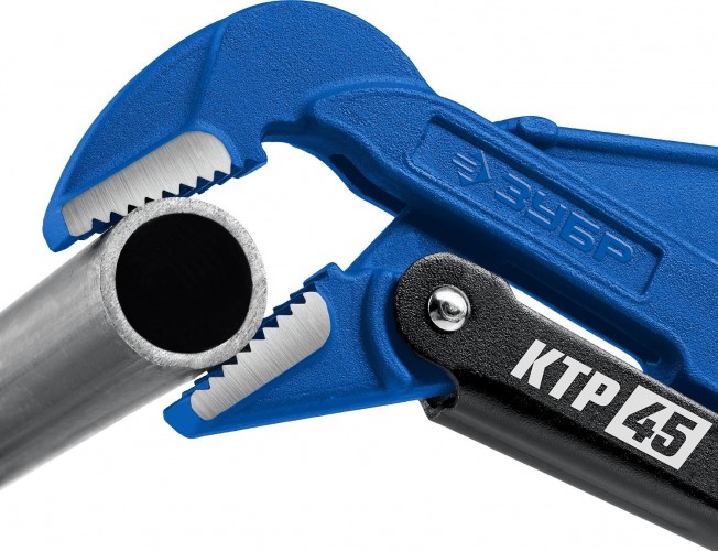 Ключ трубный рычажный ЗУБР ПРОФЕССИОНАЛ ктр-45, №1, изогнутые губки 27337-1_z02 - изображение 5