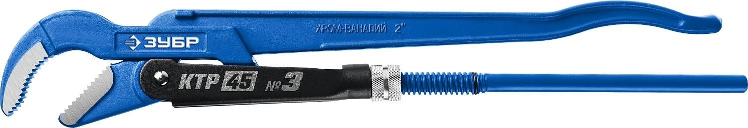 Ключ трубный рычажный ЗУБР ПРОФЕССИОНАЛ ктр-45, №3, изогнутые губки 27337-3_z02