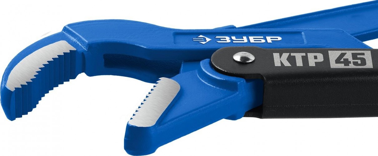 Ключ трубный рычажный ЗУБР ПРОФЕССИОНАЛ ктр-45, №1, изогнутые губки 27337-1_z02 - изображение 4