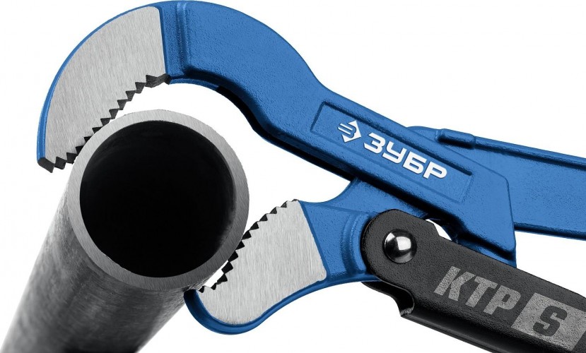 Ключ трубный рычажный ЗУБР ПРОФЕССИОНАЛ ктр-s, №0, изогнутые губки 27336-0_z02 - изображение 2