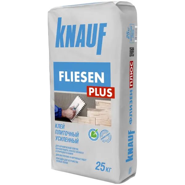 Клей для плитки Knauf Флизен Плюс усиленный 25 кг
