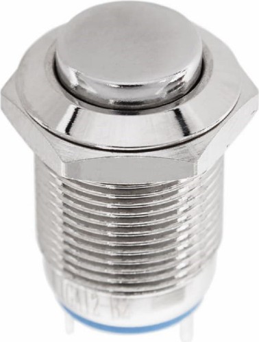 Кнопка антивандальная REXANT 06-0339-A Ø12 Б/Фикс (2с) OFF-(ON) выпуклая