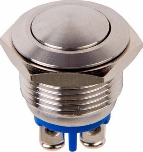 Кнопка антивандальная REXANT 06-0347-A Ø16 Б/Фикс (2c винт) OFF-(ON) сфера