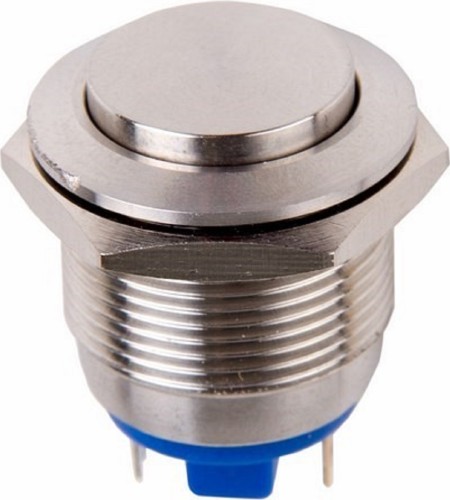 Кнопка антивандальная REXANT 06-0358-B Ø19 Б/Фикс (2с) OFF-(ON) выпуклая