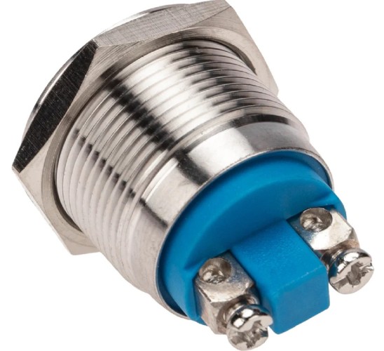 Кнопка антивандальная REXANT 36-3411 (уп. 10 штук ) Ø19 Б/Фикс (2с винт) OFF-ON плоская PBS-28В-2 36-3411 - изображение 3