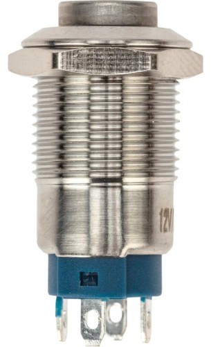Кнопка антивандальная REXANT 36-3221 (уп. 10 штук ) Ø12 12В(LED) Фикс (4с) OFF-ON синяя (A-12-C2) 36-3221 - изображение 3