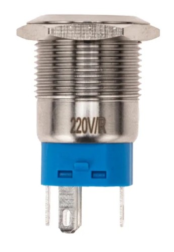 Кнопка антивандальная REXANT 36-3440 (уп. 10 штук ) Ø19 250В Фикс (5с) ON-OFF/OFF-ON подсв/красная 36-3440 - изображение 2