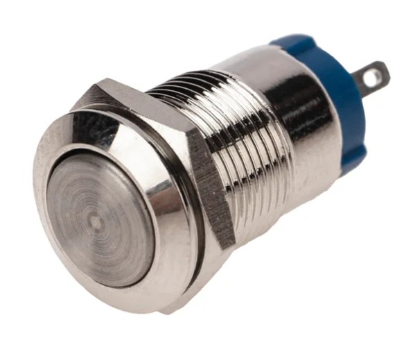 Кнопка антивандальная REXANT 36-3152 (уп. 10 штук ) Ø12 Фикс (2с) OFF-ON выпуклая (A12-B2) 36-3152