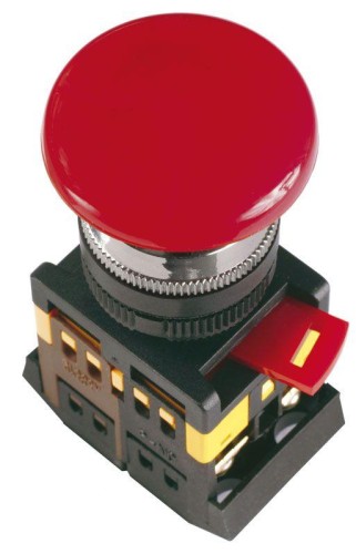 Кнопка IEK AEAL-22 "Грибок" d=22мм 1з+1р 240В с фиксацией красная BBG60-AEAL-K04