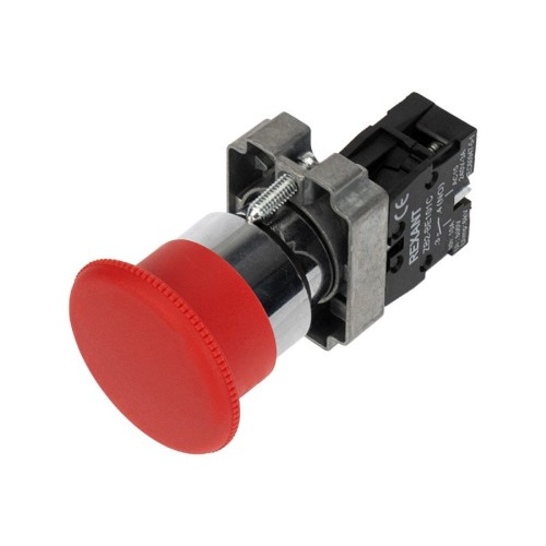 Кнопка REXANT 36-5543 (уп. 10 штук ) XB2-BS грибок красная NC 36-5543