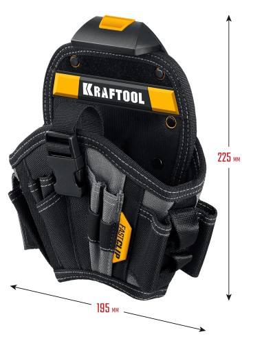 Кобура KRAFTOOL KH-17 большая, с быстрос.креплением FastClip,17 карманов 38768 - изображение 3
