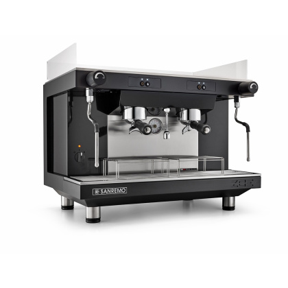 КОФЕМАШИНА - полуавтомат SANREMO ZOE Tall SAP 2 высокие группы черная (бойлер 10 л) (164547)