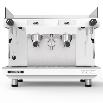 КОФЕМАШИНА - полуавтомат SANREMO ZOE Tall SAP 2 высокие группы белая (бойлер 10 л) (165345)