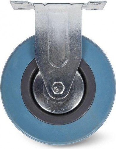 Колесная опора аппаратная LONGWAY Fcg25 неповоротная, серая резина, D-50 мм 01230010