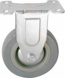 Колесная опора аппаратная LONGWAY FCg54 неповоротная, серая резина, D-125 мм 01230040