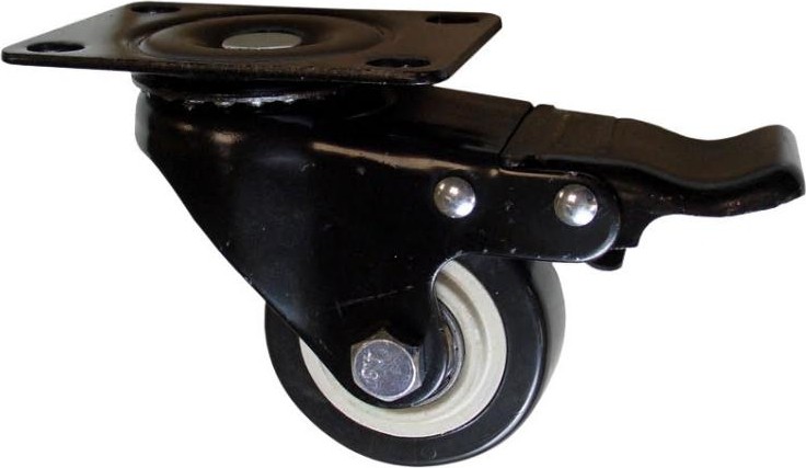 Колесная опора аппаратная LONGWAY SCpvb 30 поворотная с тормозом, полиуретан, D-65 мм ЦБ-00000044
