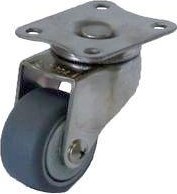 Колесная опора аппаратная MFK-TORG SUS 304 3053050НЕРЖ серая мягкая резина поворотное 50мм 3053050НЕРЖ