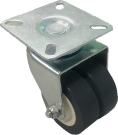 Колесная опора аппаратная MFK-TORG SCG25-2 серая резина поворотное сдвоенное 50мм 3053050-2